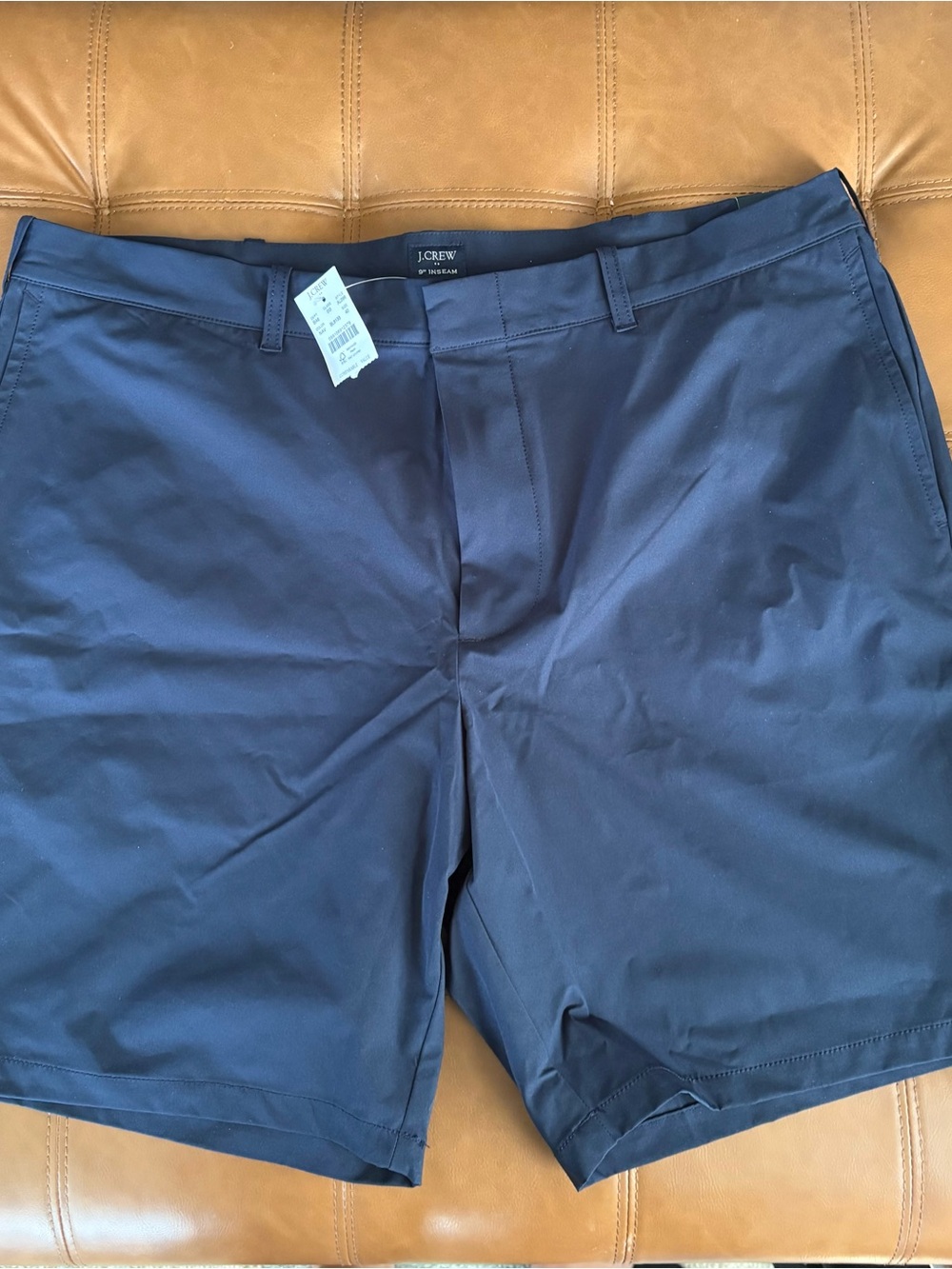 J. Crew Factory Men's Navy Flat-Front Performance Shorts 9”